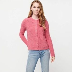JCREW The Reeds vintage pink fuzzy cardigan XS